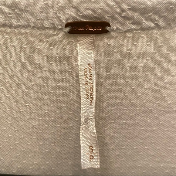 FREE PEOPLE Women Light Blue Boogie All Night Lace Balloon Sleeves Boho Top-S - Picture 7 of 9